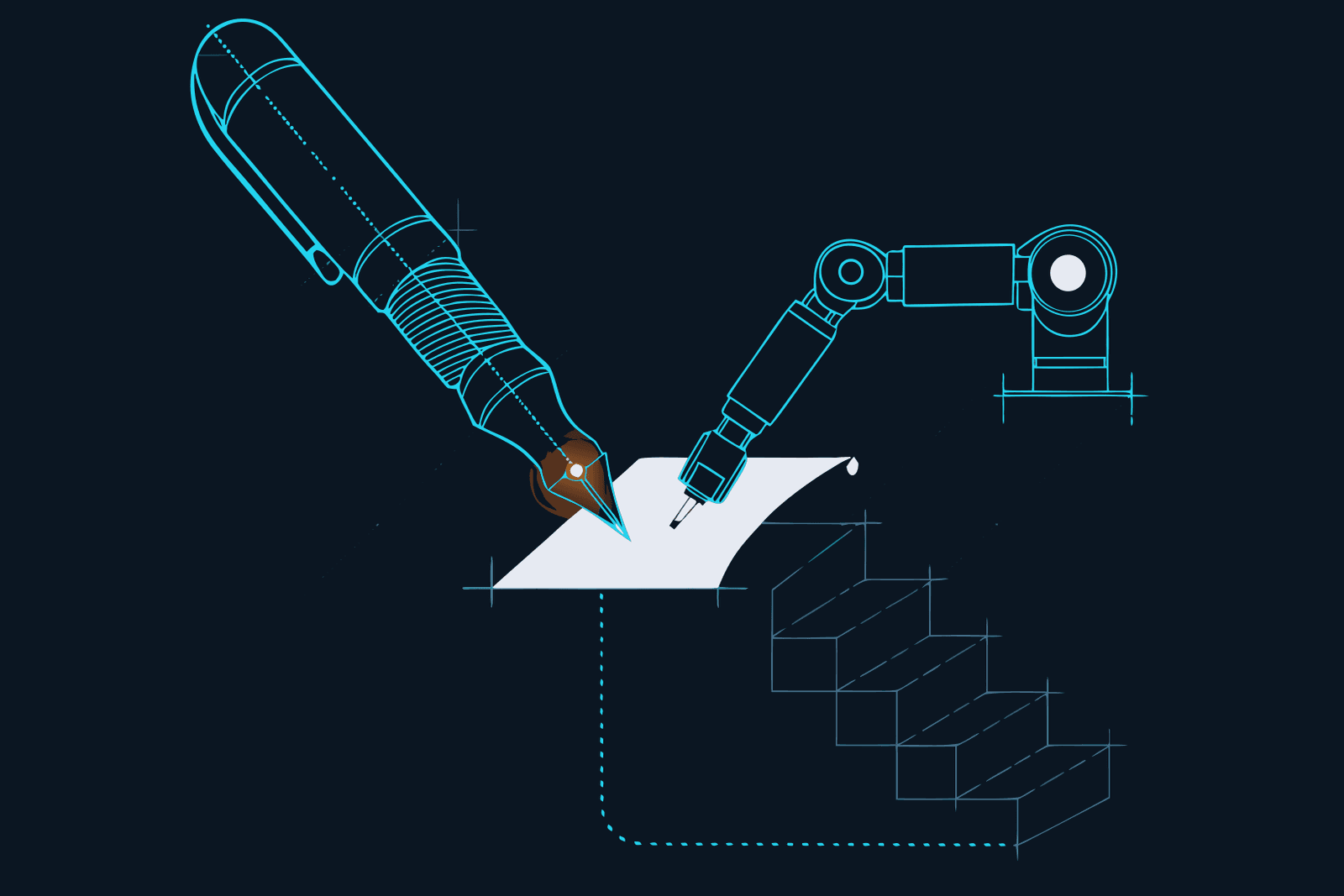 Illustration for: How to Write a Blog Post With AI That Still Ranks (and Doesn't Read Like AI)