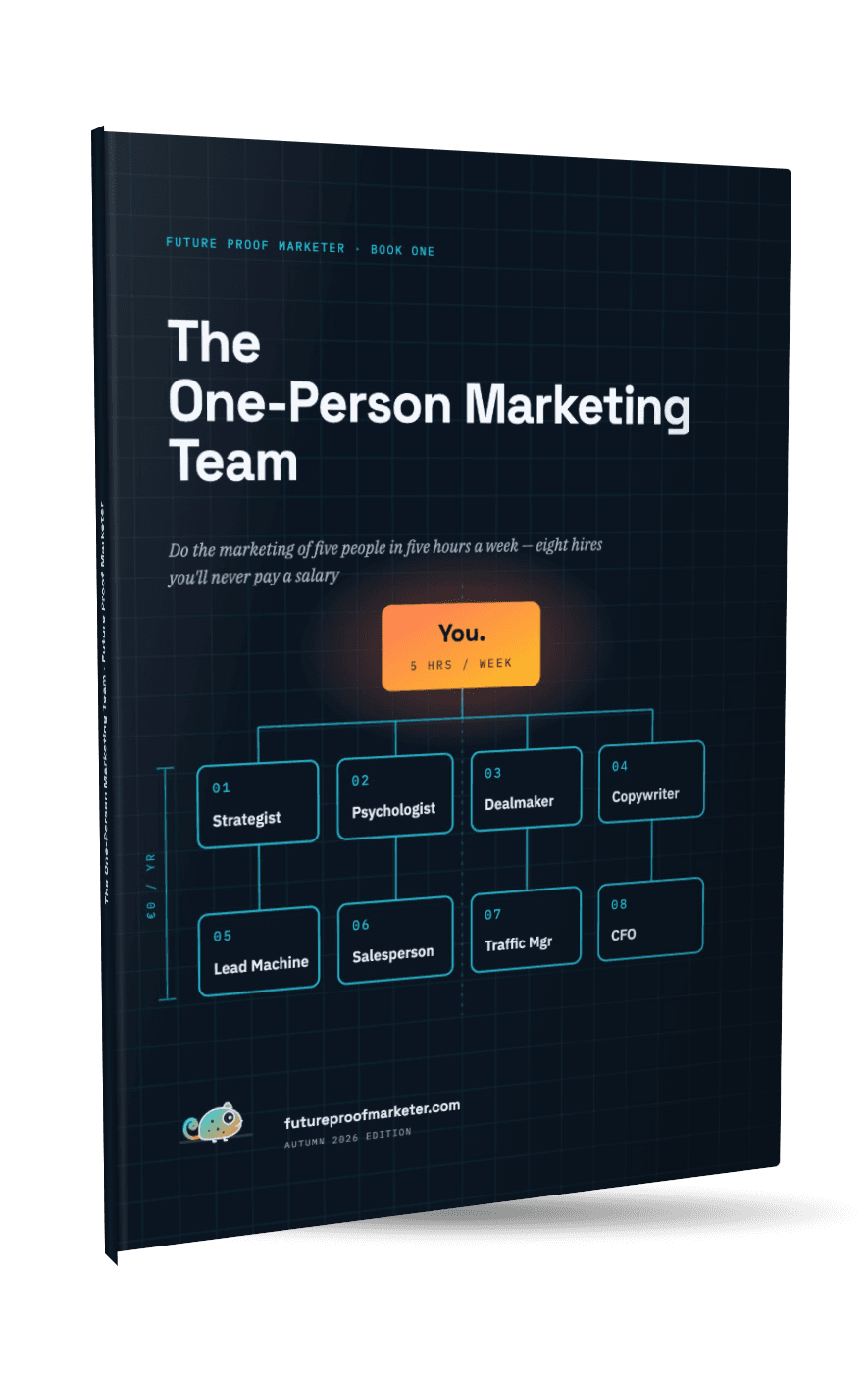 The One-Person Marketing Team — book cover